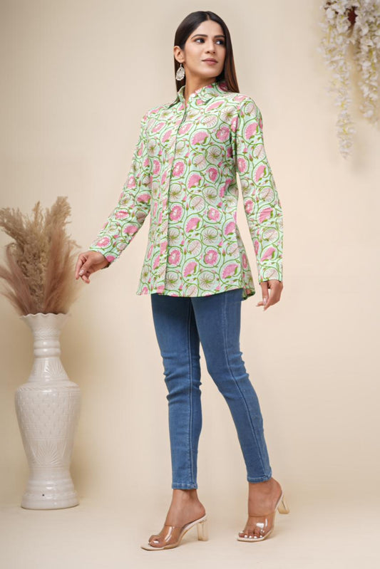 cotton printed top / dress