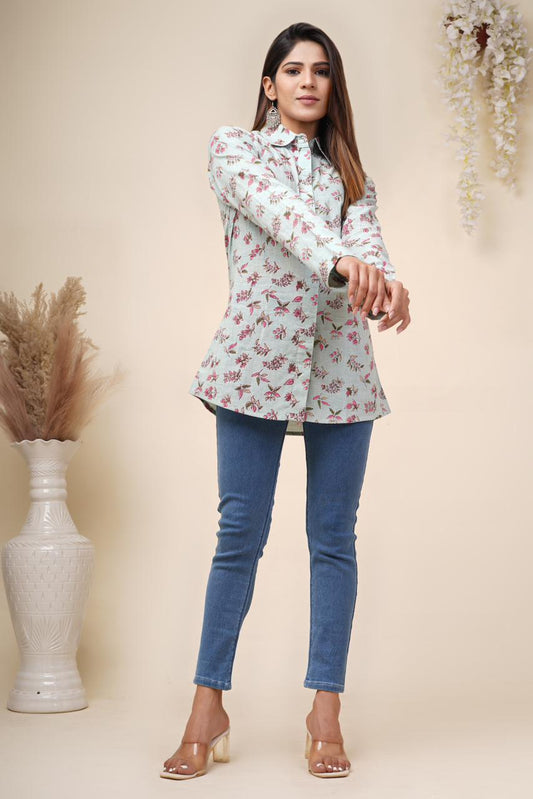 cotton printed top / dress