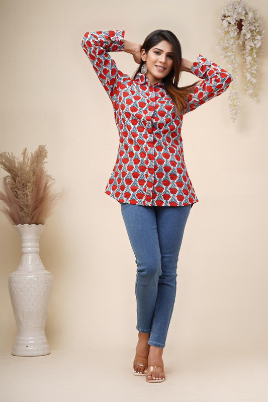 cotton printed top / dress