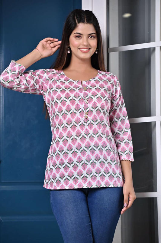 cotton printed top / dress