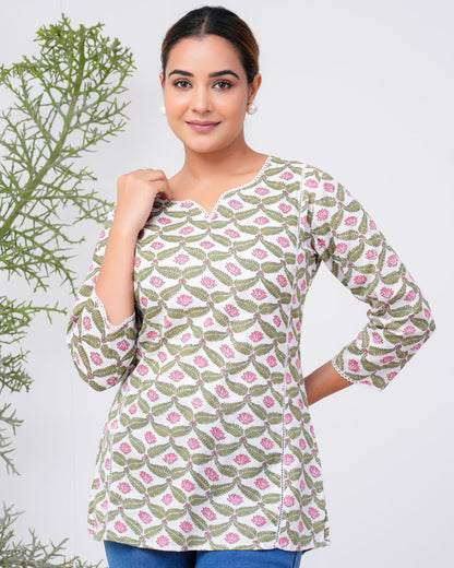 cotton printed top / dress