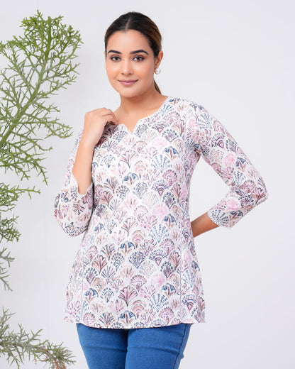 cotton printed top / dress