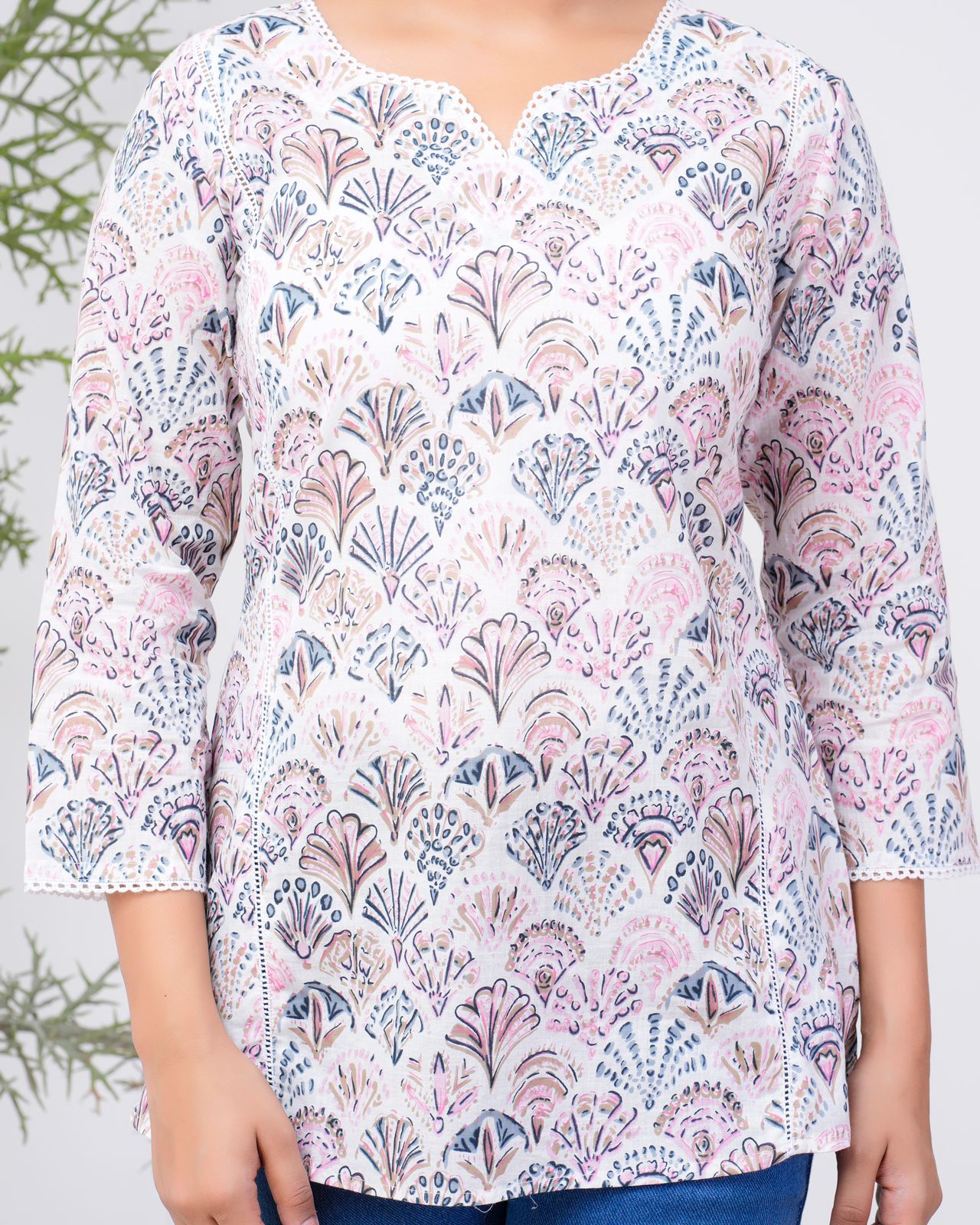 cotton printed top / dress