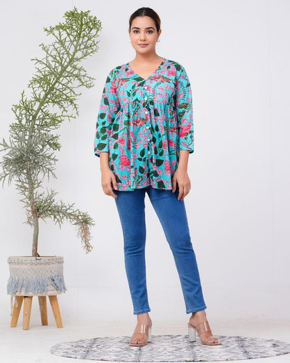 cotton printed top / dress