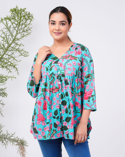 cotton printed top / dress