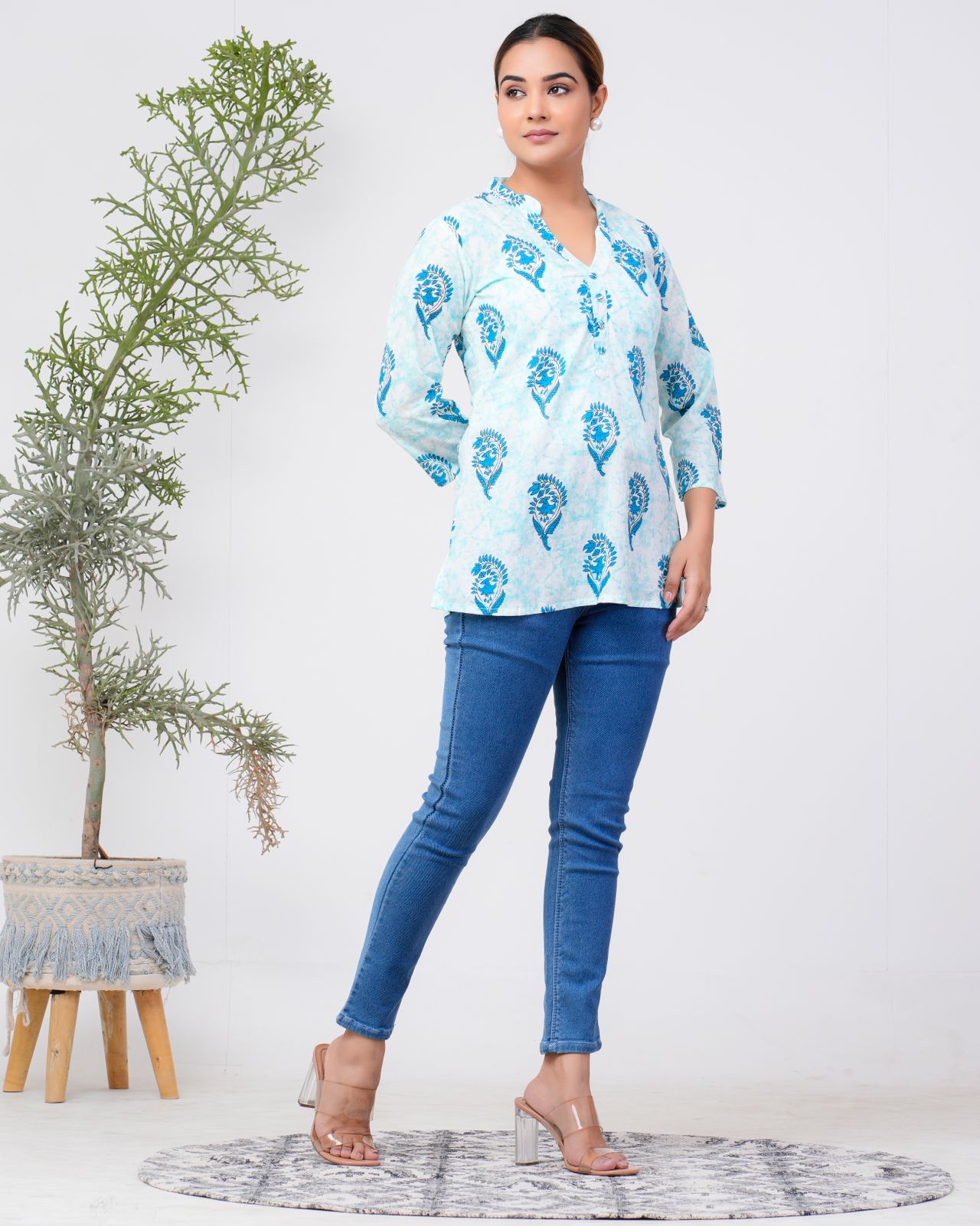 cotton printed top / dress