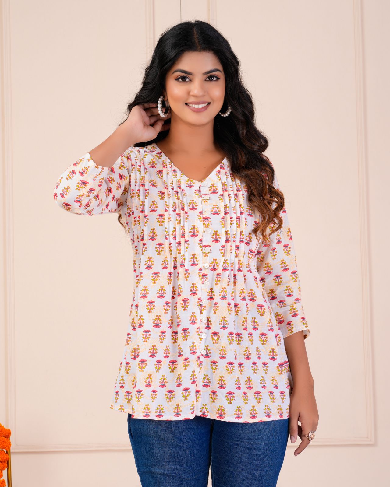 cotton printed top / dress
