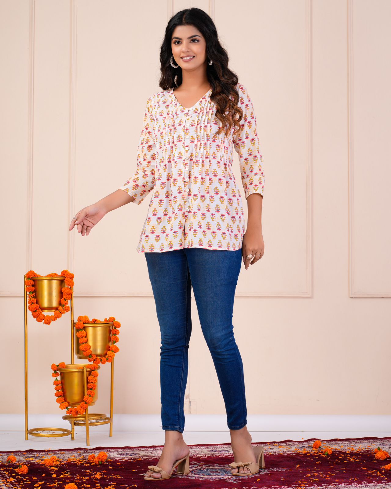 cotton printed top / dress