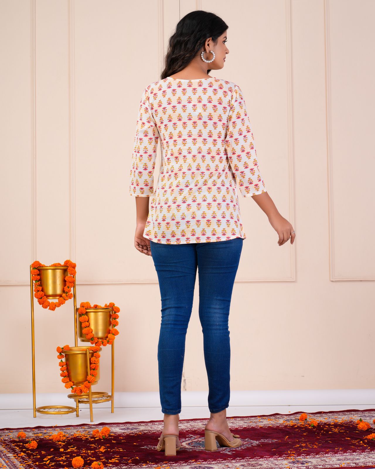 cotton printed top / dress
