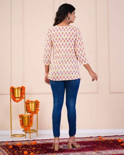 cotton printed top / dress