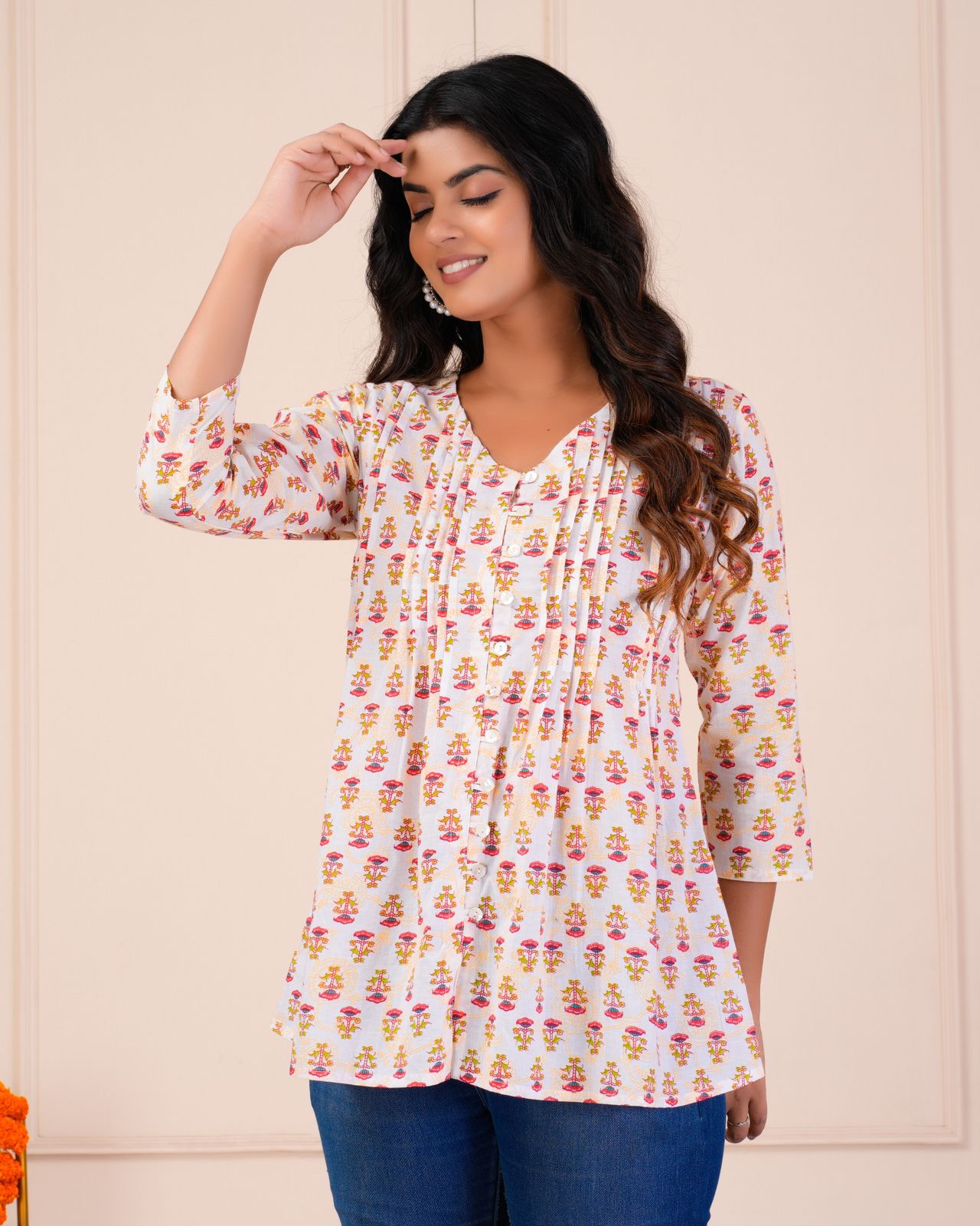 cotton printed top / dress