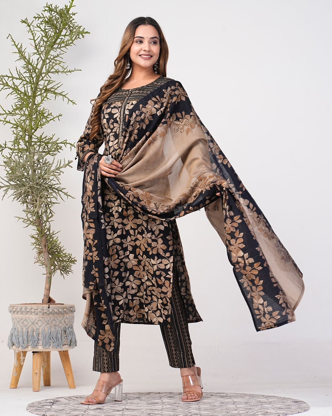 muslin silk suit