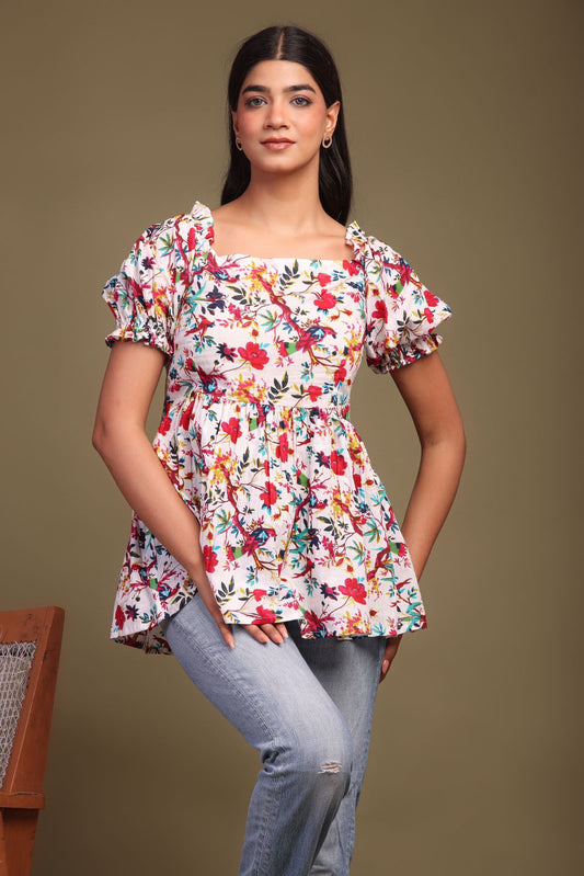cotton printed top / dress